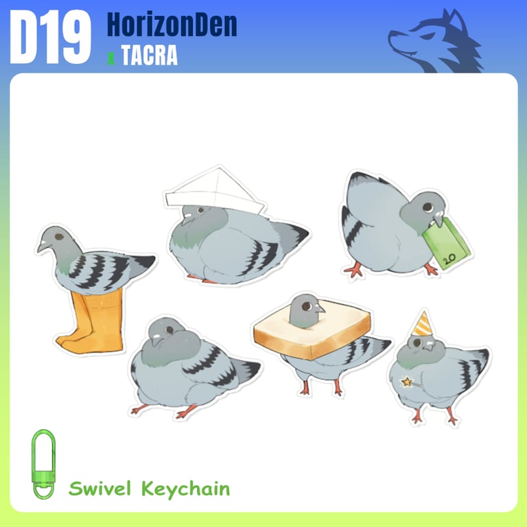 Pigeon Acrylic Keychain